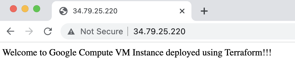 Google compute VM output